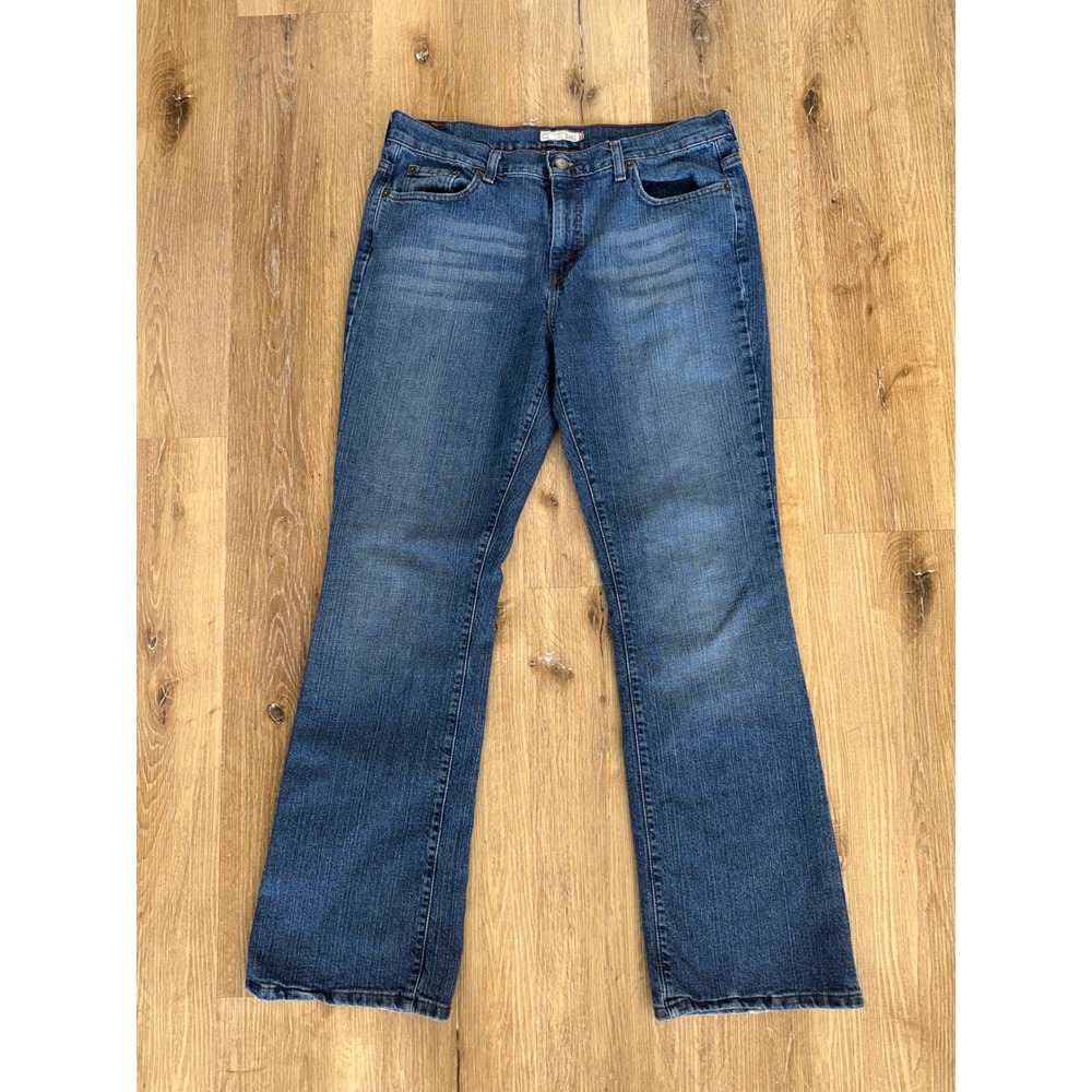 Levi's Y2K Bootcut Jeans Womens 12 M Blue 515 Mid Rise Medium Wash Whiskered